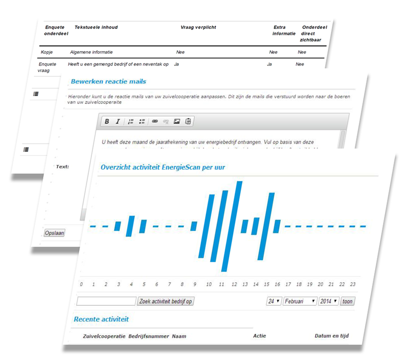 Screenshots van de Energiescan